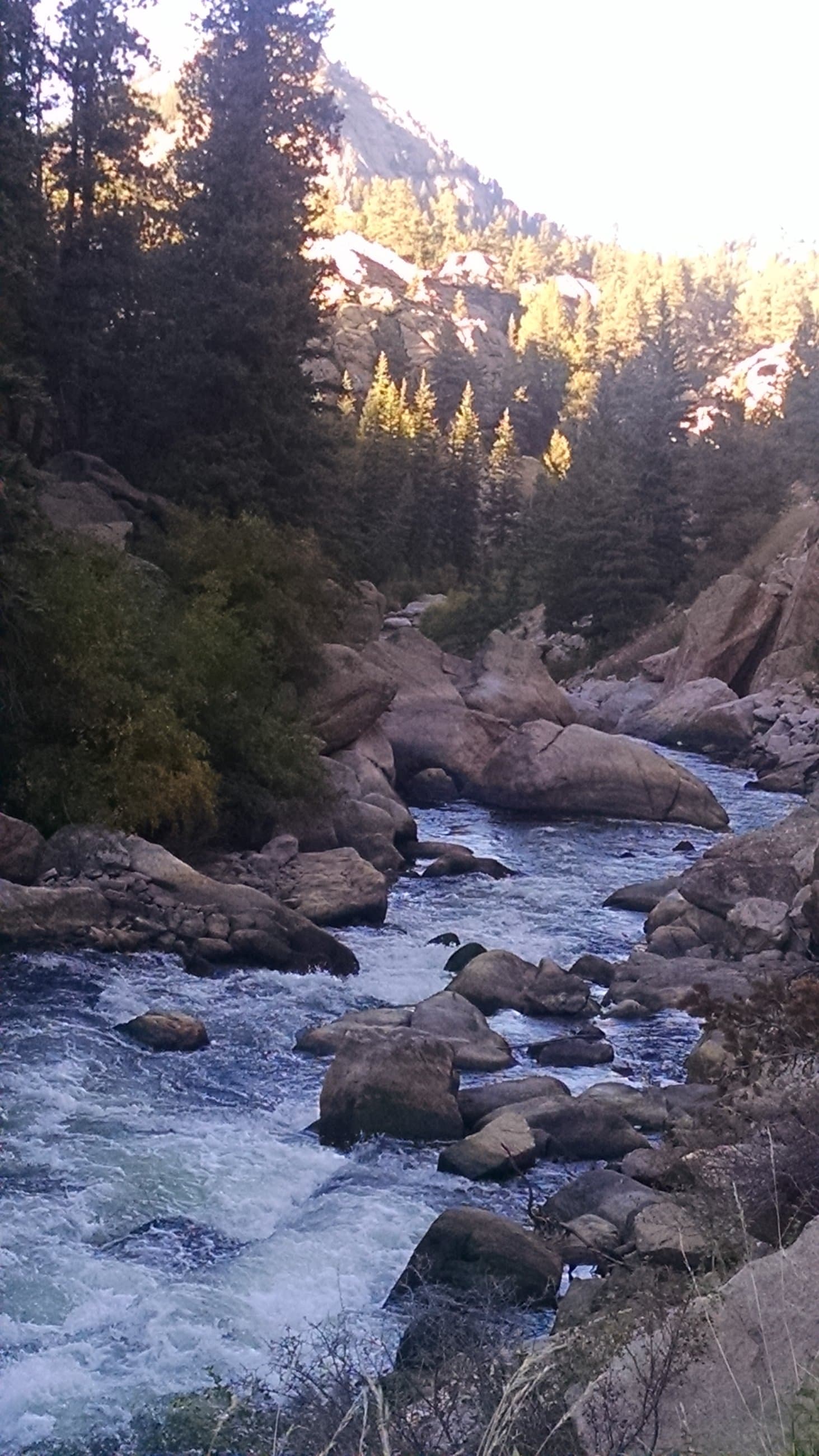 Rocky mountain river rapids