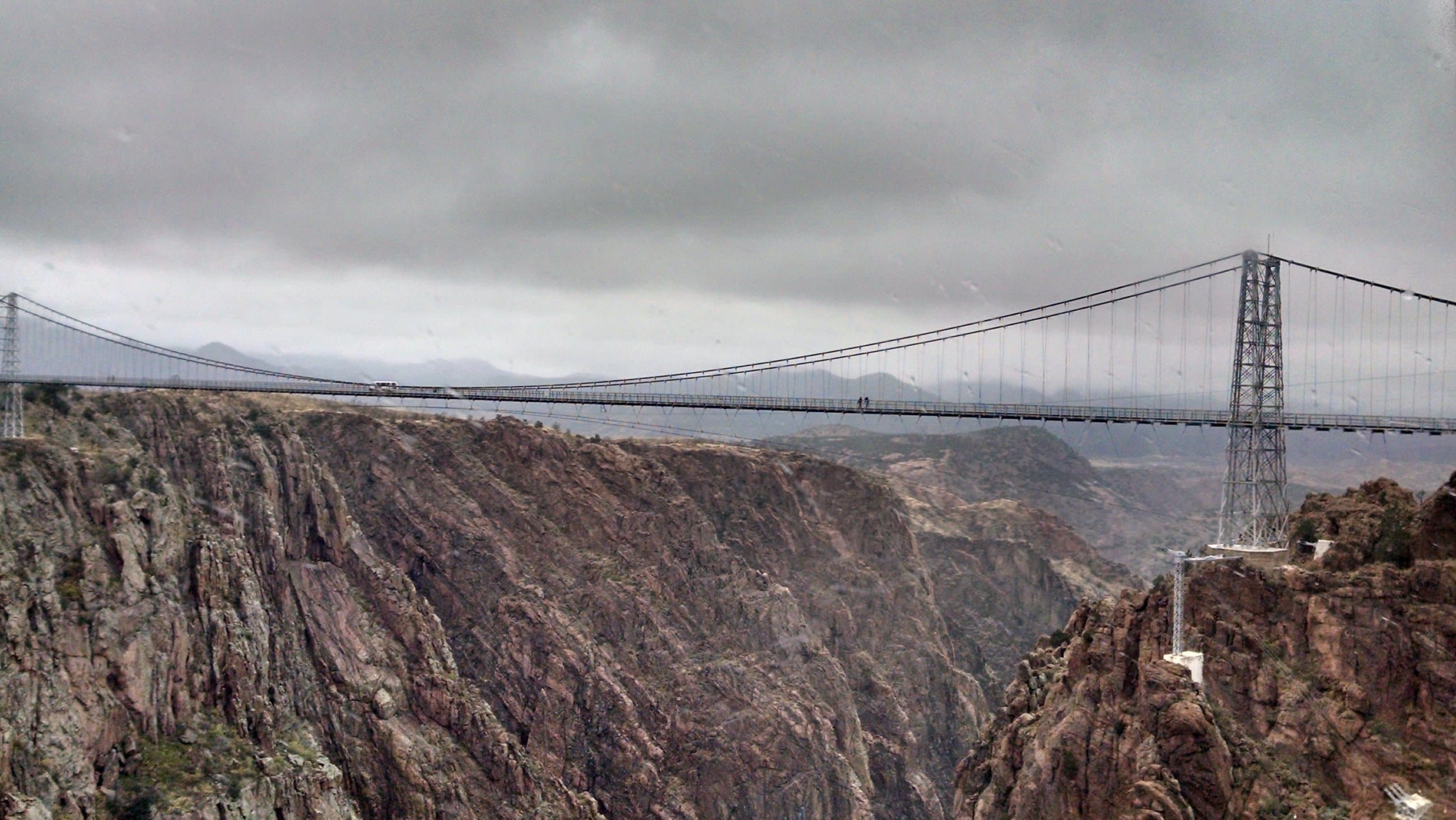 Royal Gorge suspension bridge over canyon