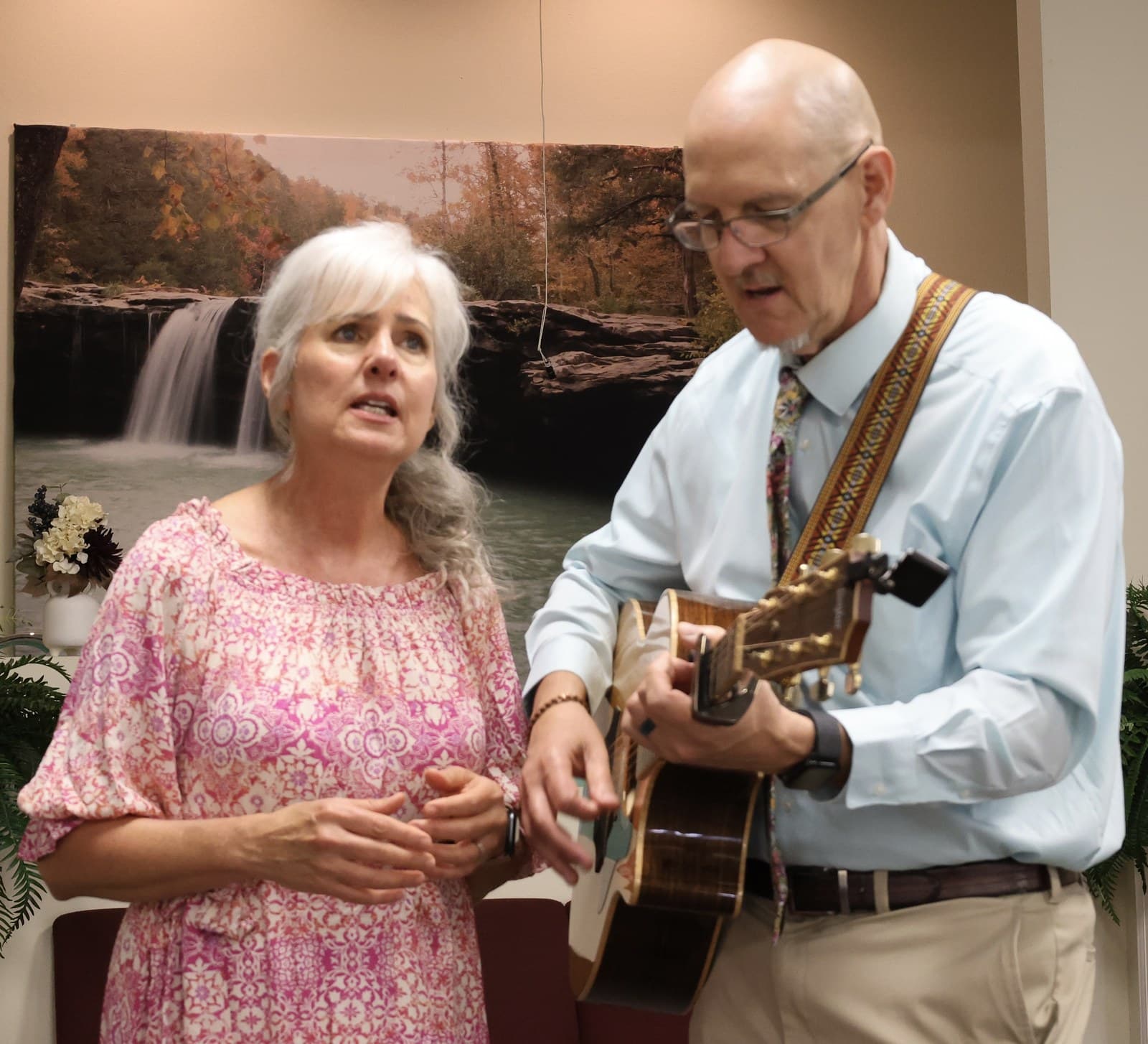 Wylie and Dawna Stevens singing together